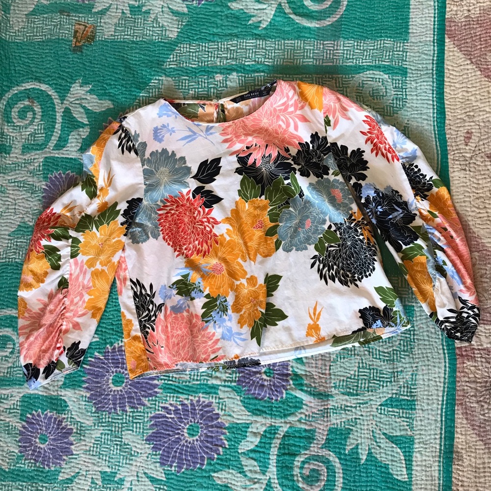 Peony print crop top ❤️